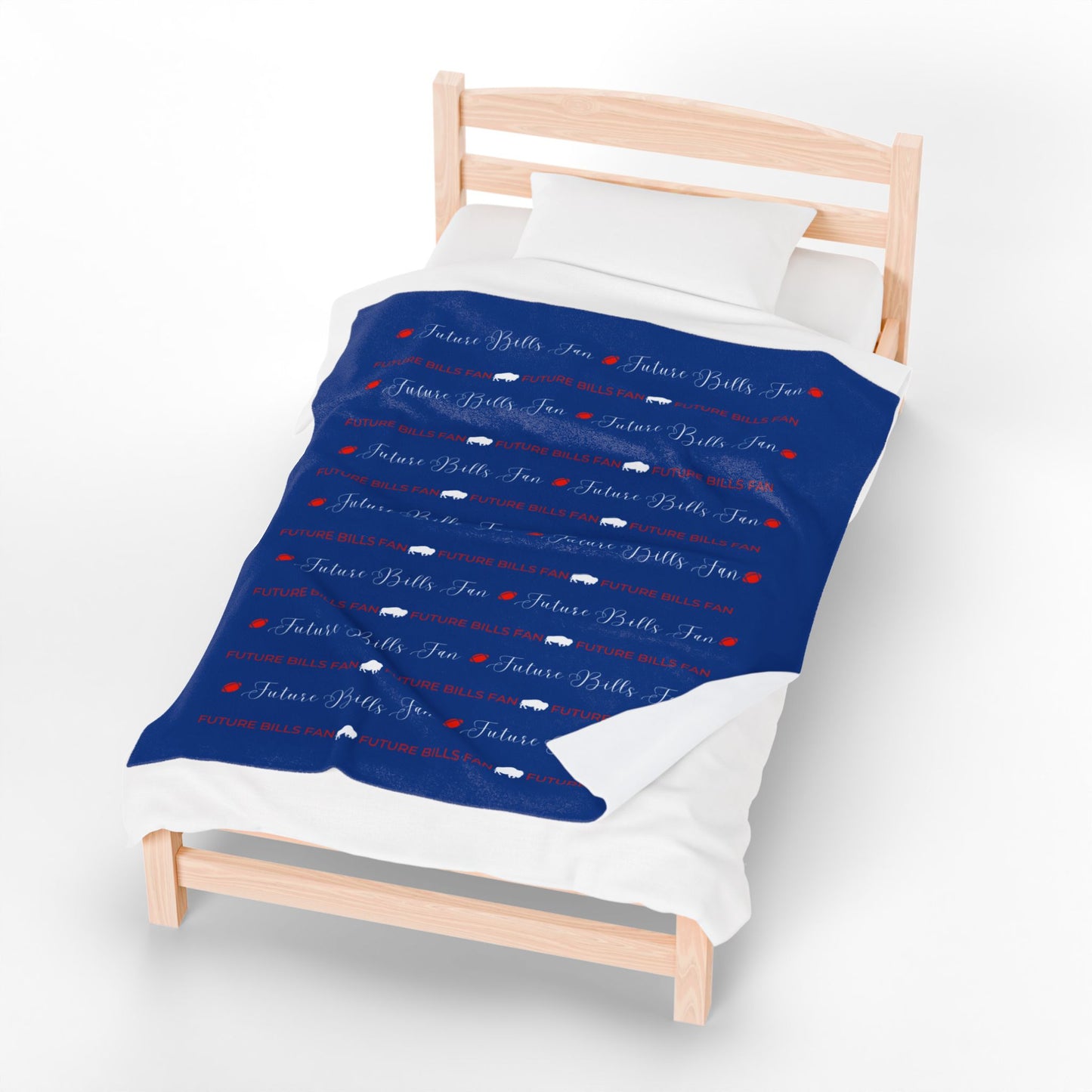 Future Buffalo Football Fan Warm and Cuddly Velveteen Plush Blanket