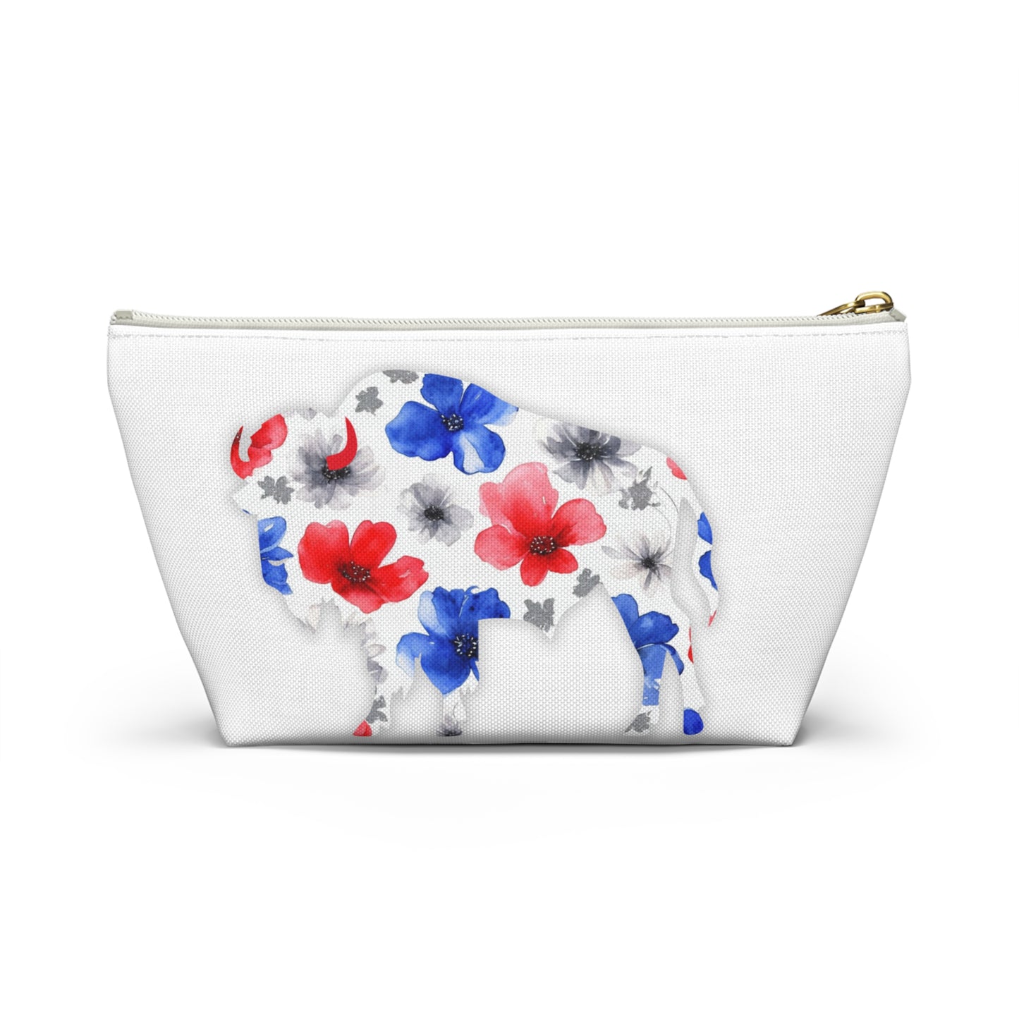 Oh My Josh Buffalo Football Retro Accessory Pouch w T-bottom ~ White