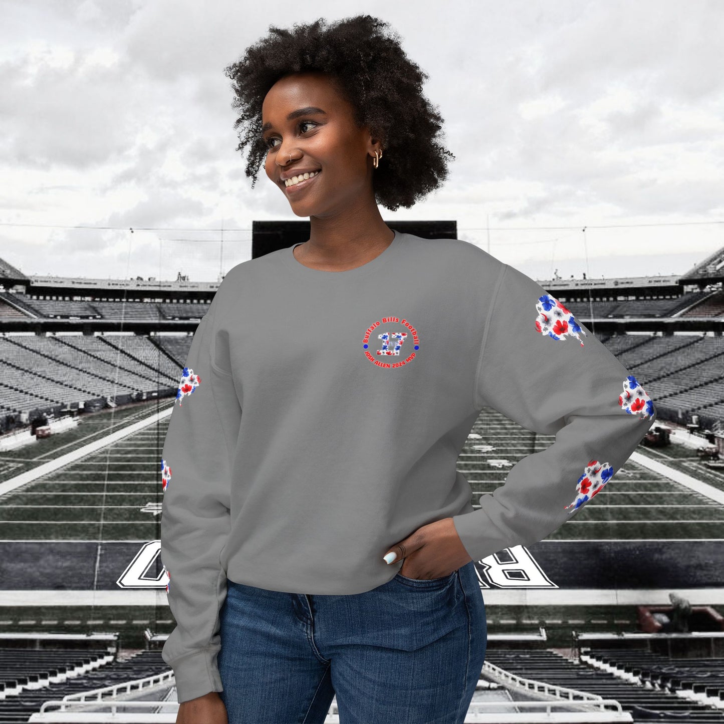 2024 MVP Quote Buffalo Football Unisex Lightweight Crewneck Sweatshirt