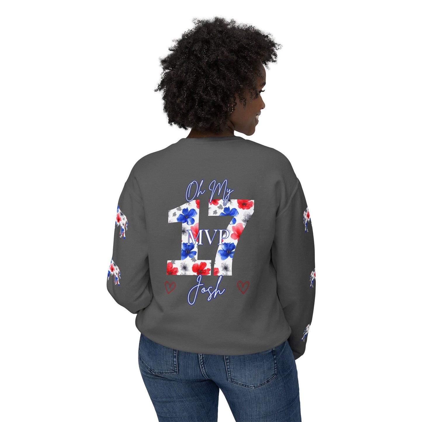 OH MY JOSH 2024 MVP Buffalo Football Unisex Lightweight Crewneck Sweatshirt