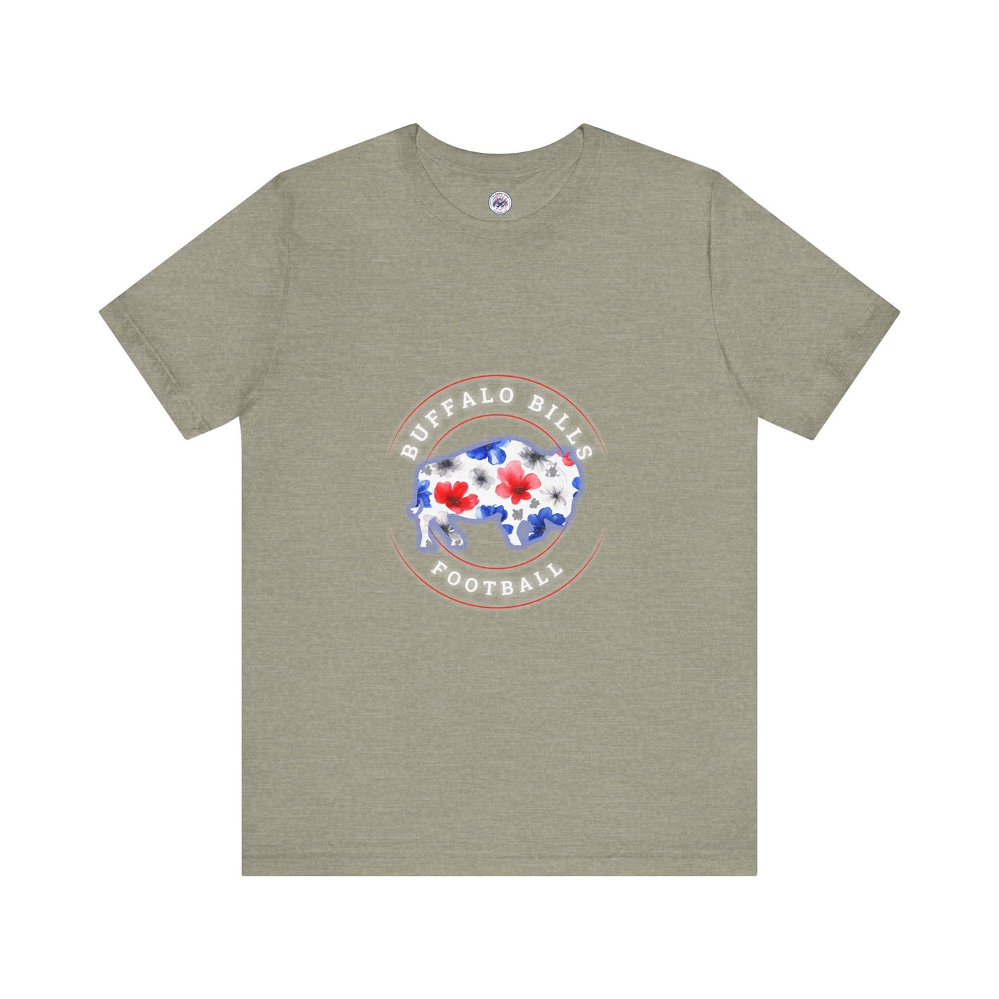Buffalo Bills Football Floral Watercolor Buffalo Unisex Short Sleeve Tee