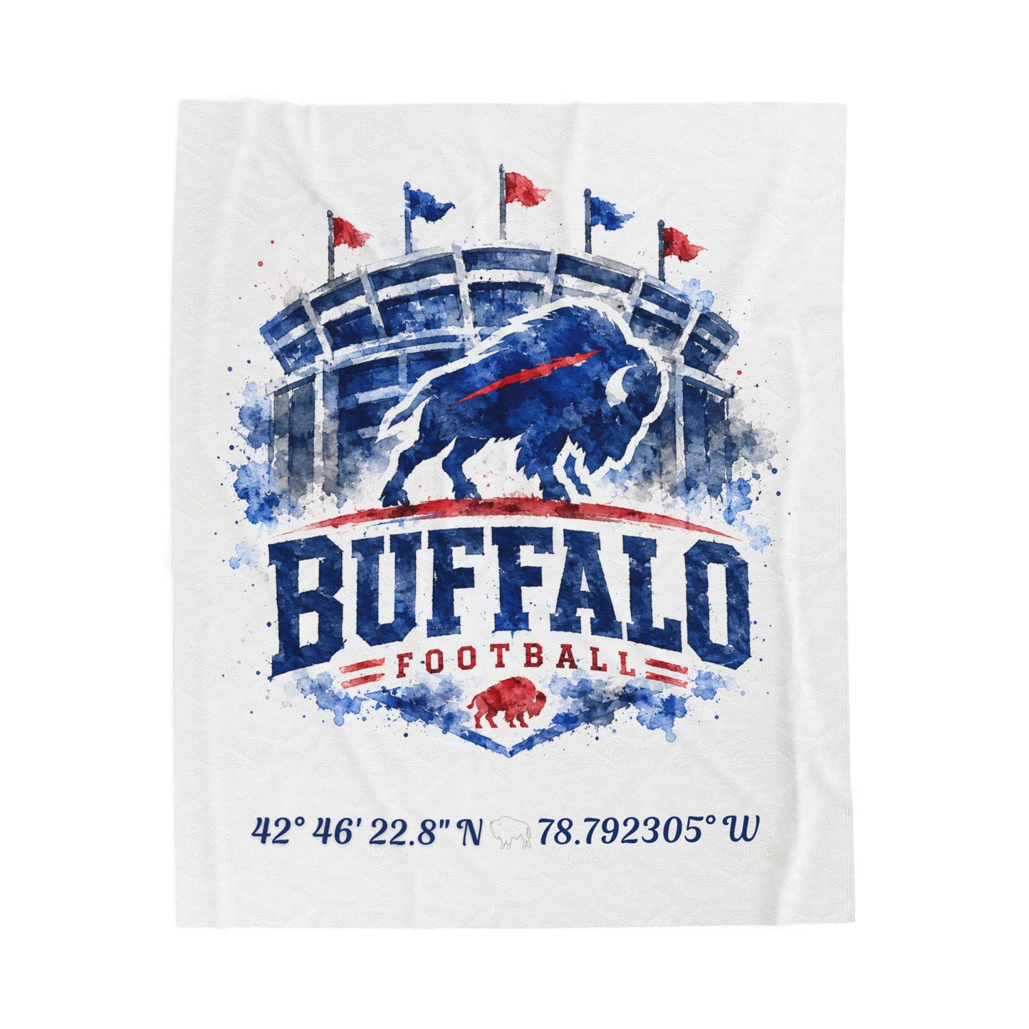 Buffalo Football New Home Coordinates Blanket