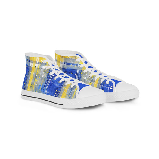 Buffalo Sabres Plaid Watercolor High Tops