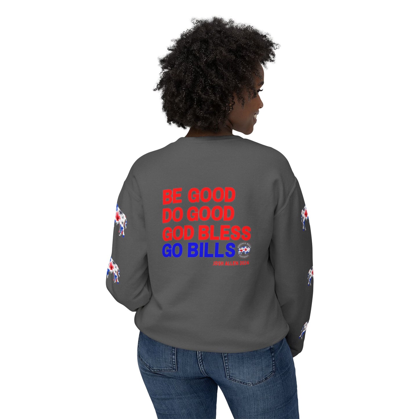 2024 MVP Quote Buffalo Football Unisex Lightweight Crewneck Sweatshirt