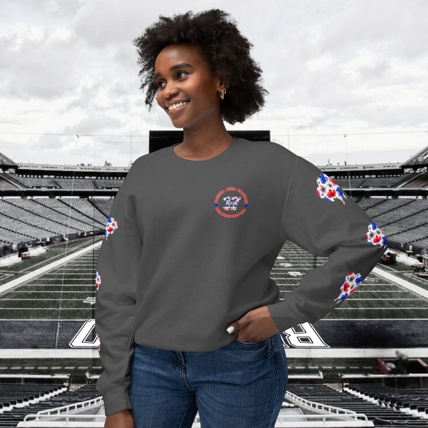 2024 MVP Quote Buffalo Football Unisex Lightweight Crewneck Sweatshirt