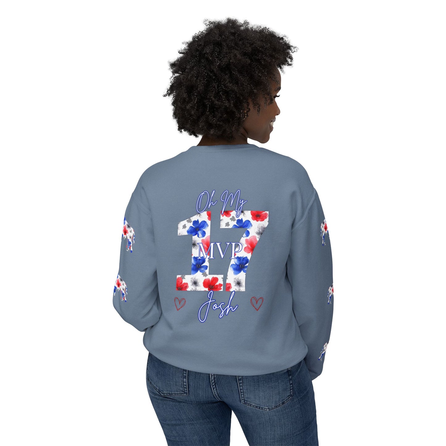 OH MY JOSH 2024 MVP Buffalo Football Unisex Lightweight Crewneck Sweatshirt