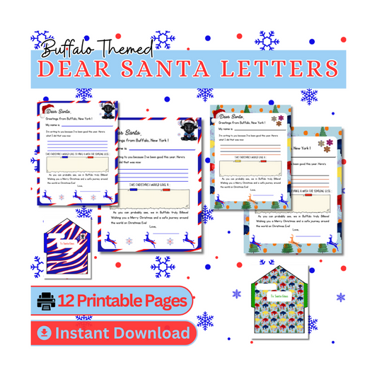 Buffalo Themed Letters To Santa + 2 Generic Letter Templates