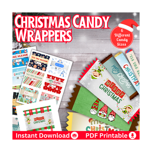 Christmas Candy Wrapper Digital Downloads