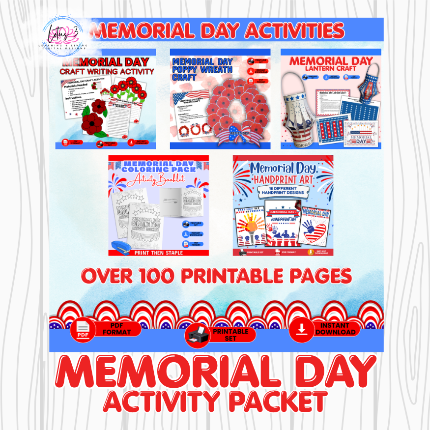 Memorial Day Activity Packet (over 100 printable pages)