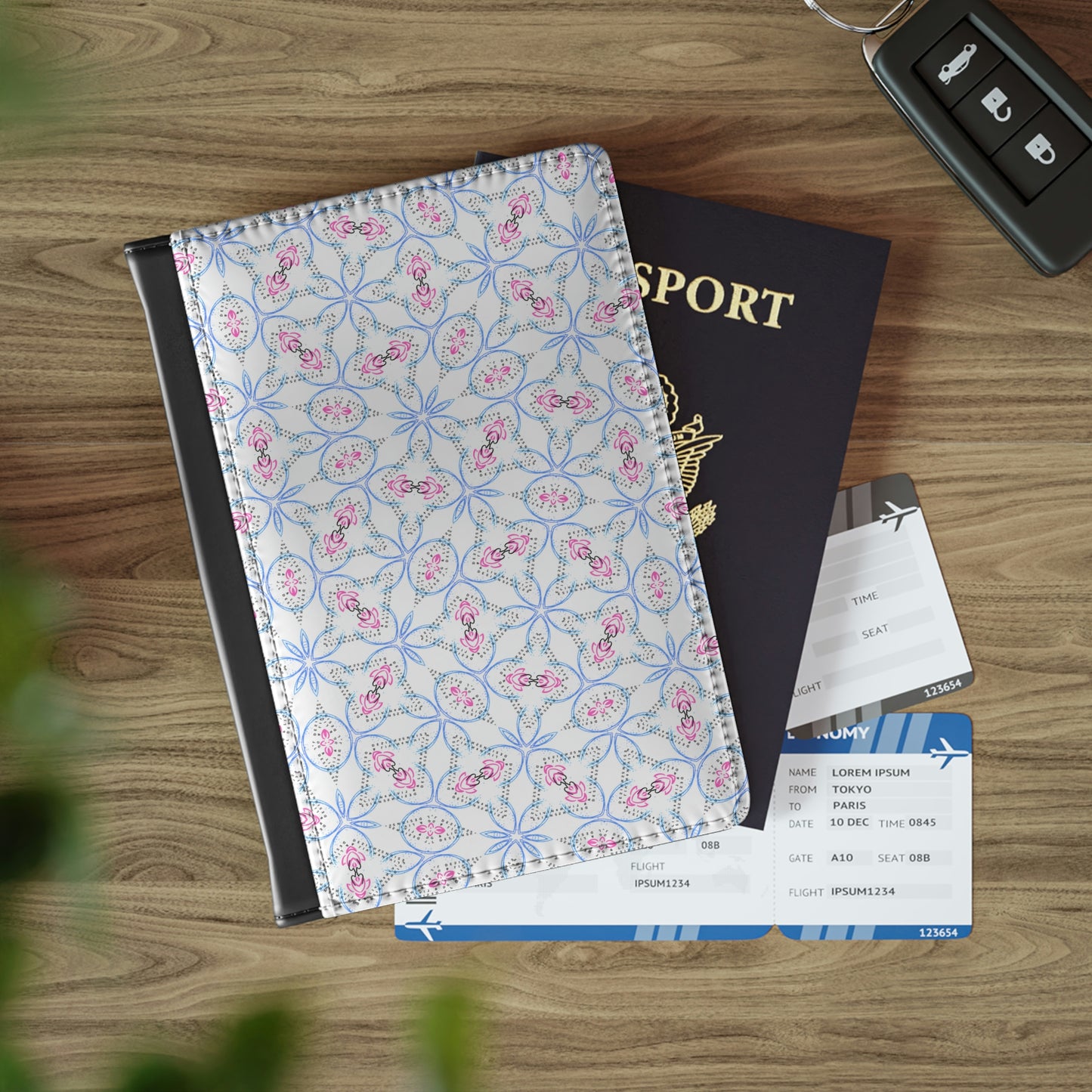 Splashes of Pink & Blue Mash Up Always Passport Cover