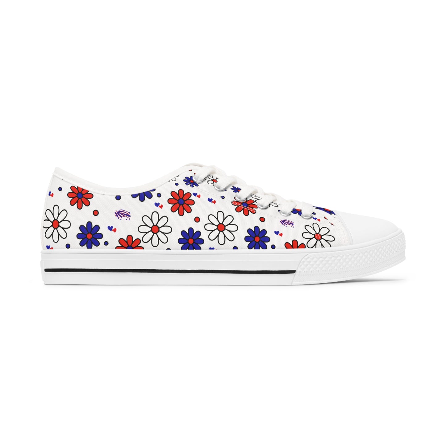 Buffalo Bills Flower Power Women's Low Top Sneakers