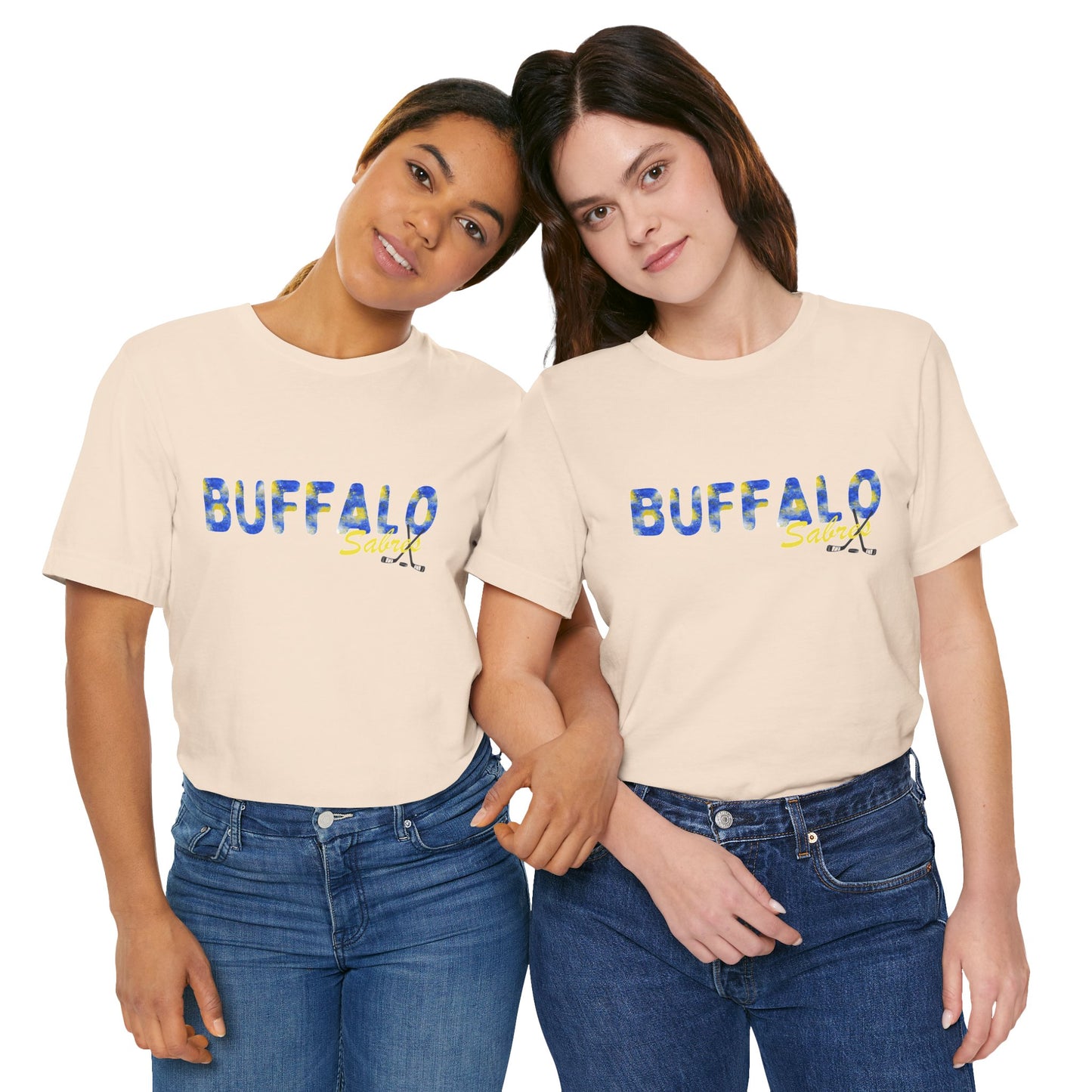 Sabres Watercolor Buffalo Unisex Short Sleeve Tee