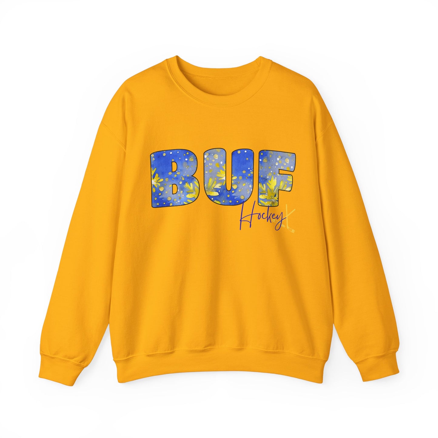 Sabres BUF Watercolor Unisex Heavy Blend™ Crewneck Sweatshirt