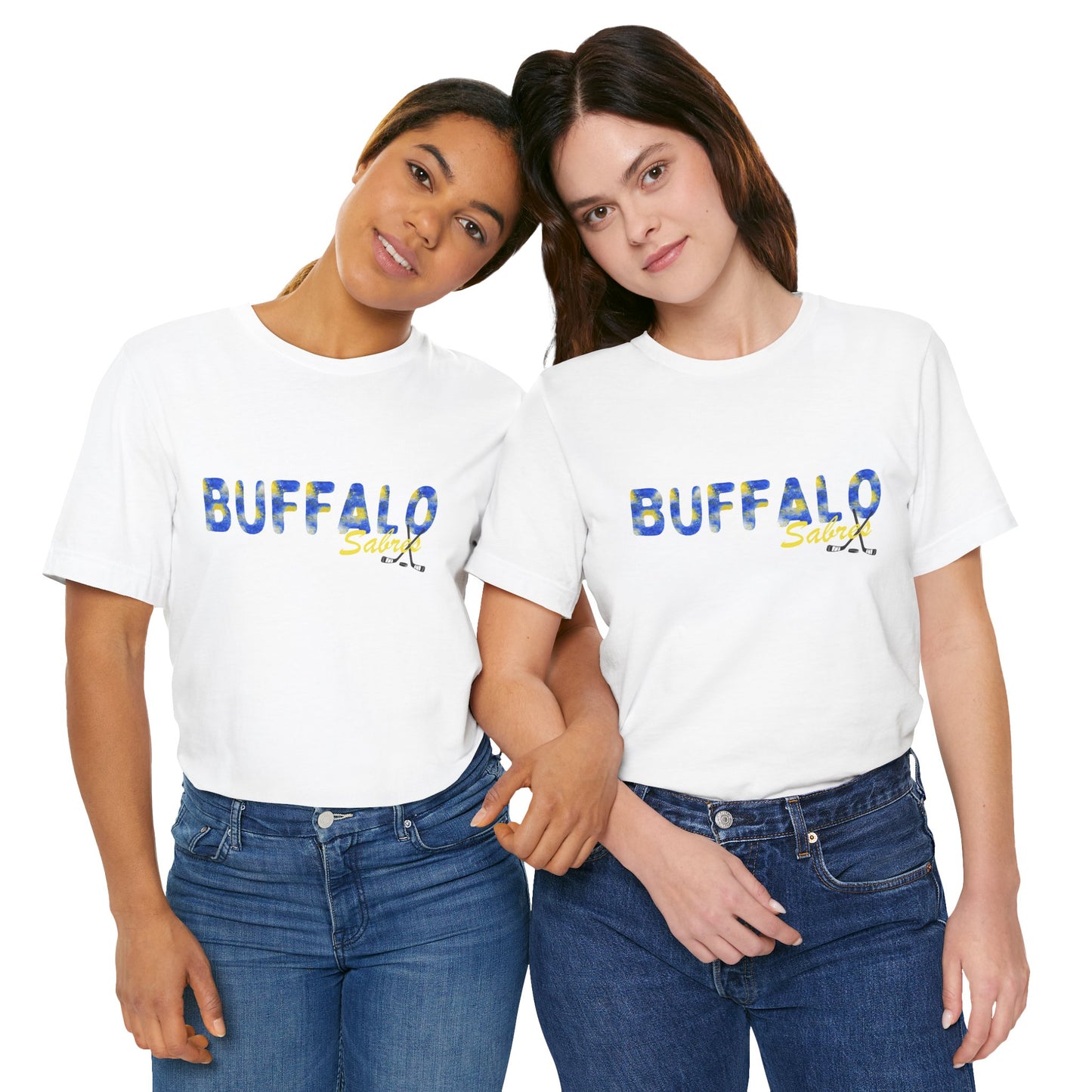 Sabres Watercolor Buffalo Unisex Short Sleeve Tee