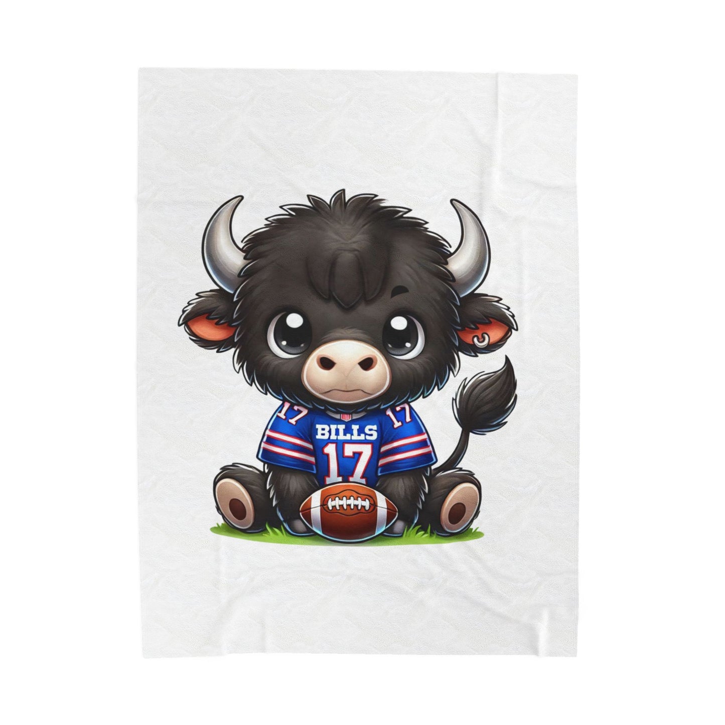 Children’s Buffalo Football Velveteen Blanket – Cozy Comfort for Little Fans Style #1