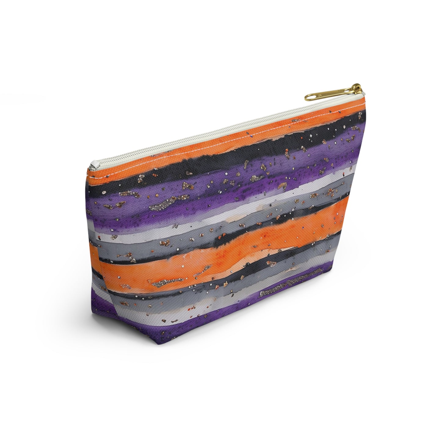 Bandits Watercolor Striped Accessory Pouch w T-bottom