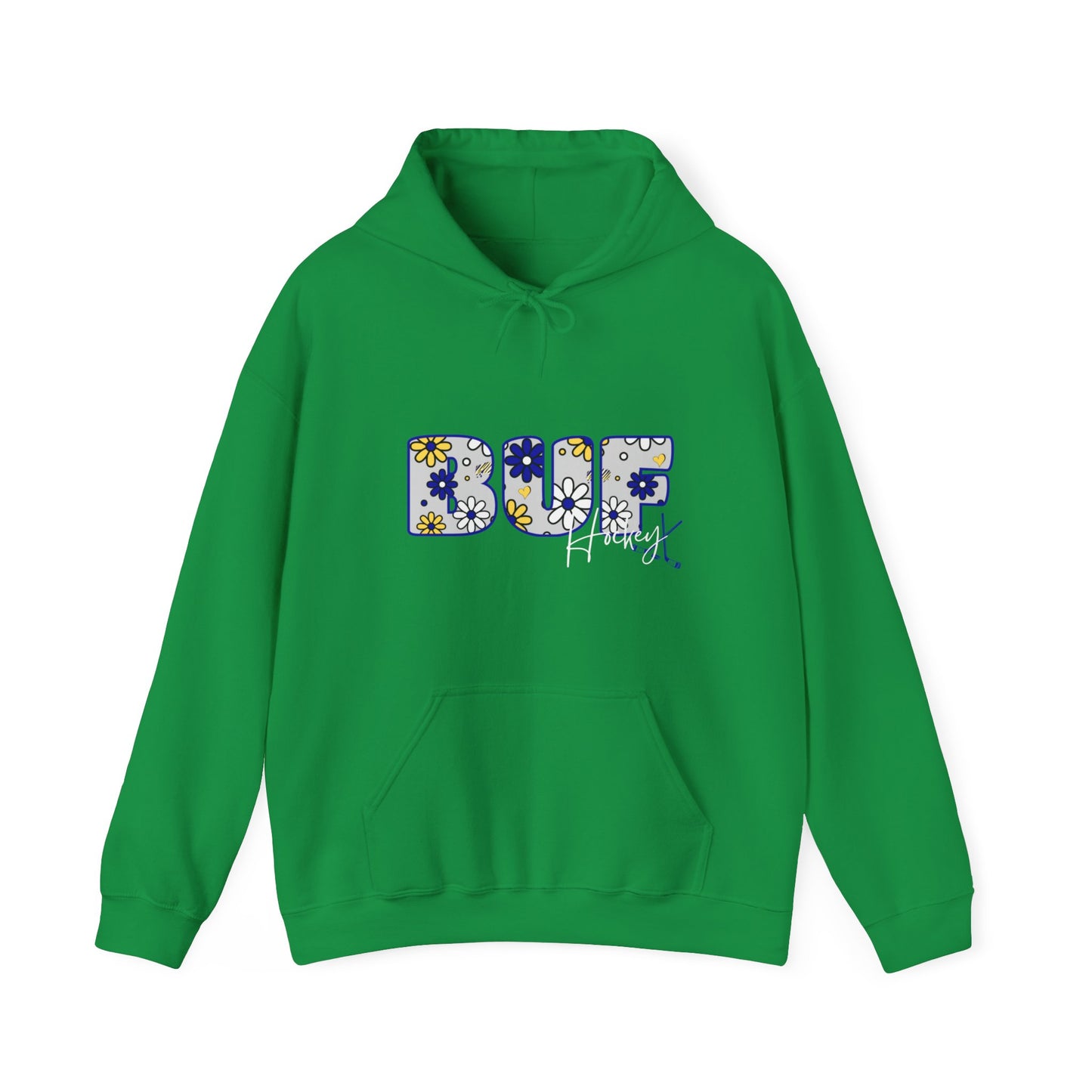 BUF Hockey Unisex Heavy Blend™ Hooded Sweatshirt ~ Flower Power Design