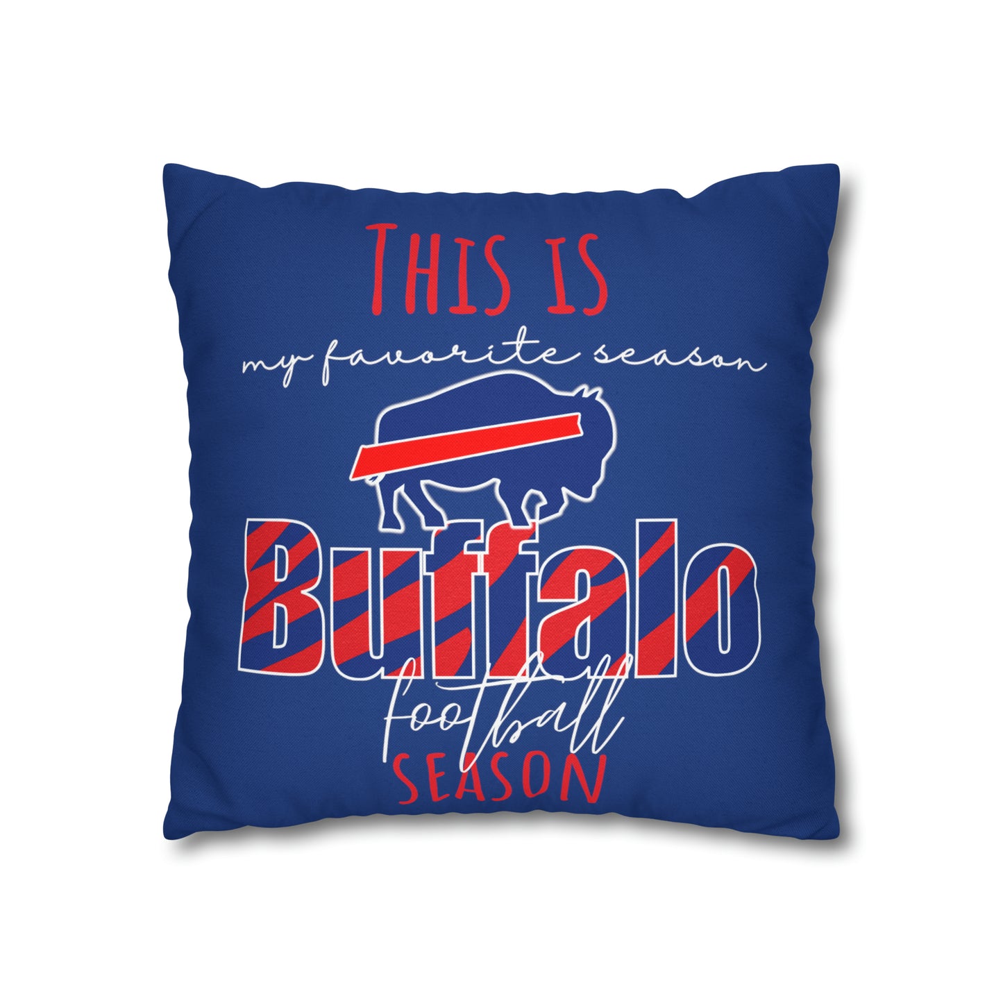 Buffalo Bills Spun Polyester Square Pillow Case