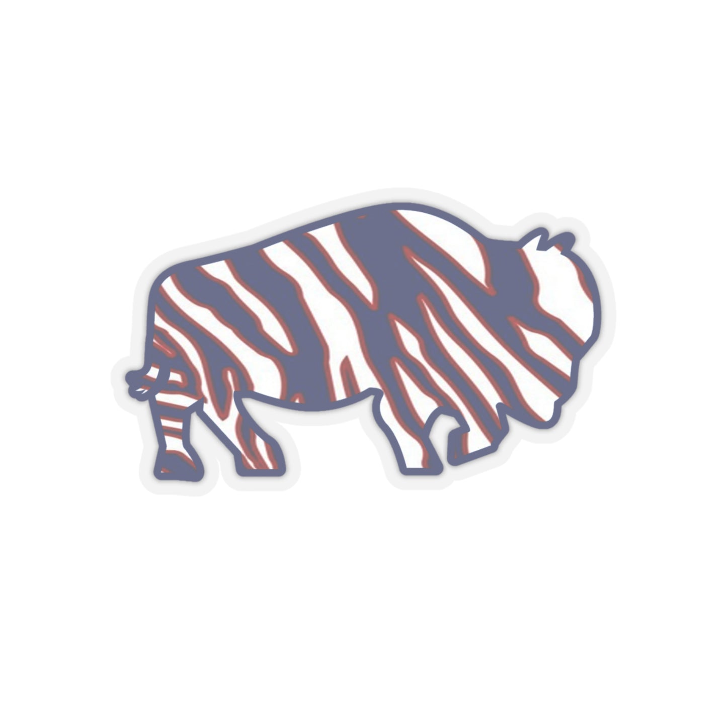 Zubaz Blue Buffalo Sticker