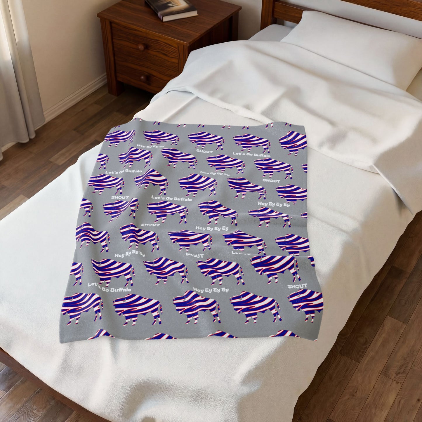 zubaz buffalo Velveteen Plush Blanket