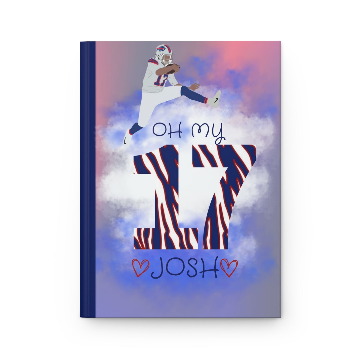 "Oh My Josh" 6 inch x 9 inch 150 Page (75 sheets of white lined paper)  Hardcover Matte Journal