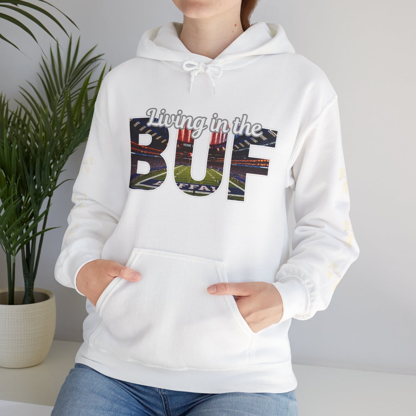 BUF Buffalo Bills Stadium Unisex Heavy Blend™ Hooded Sweatshirt