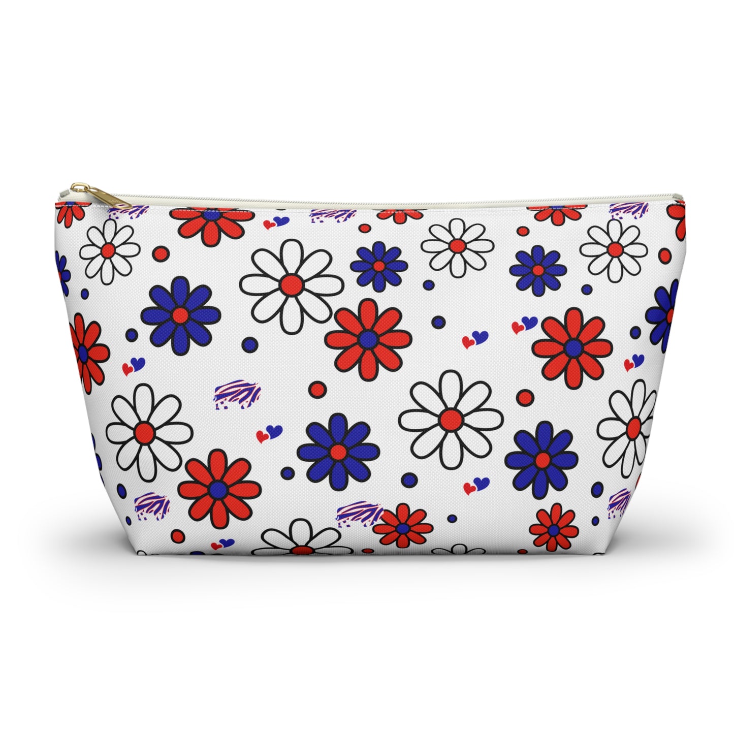 Buffalo Bills Flower Power Retro Accessory Pouch w T-bottom