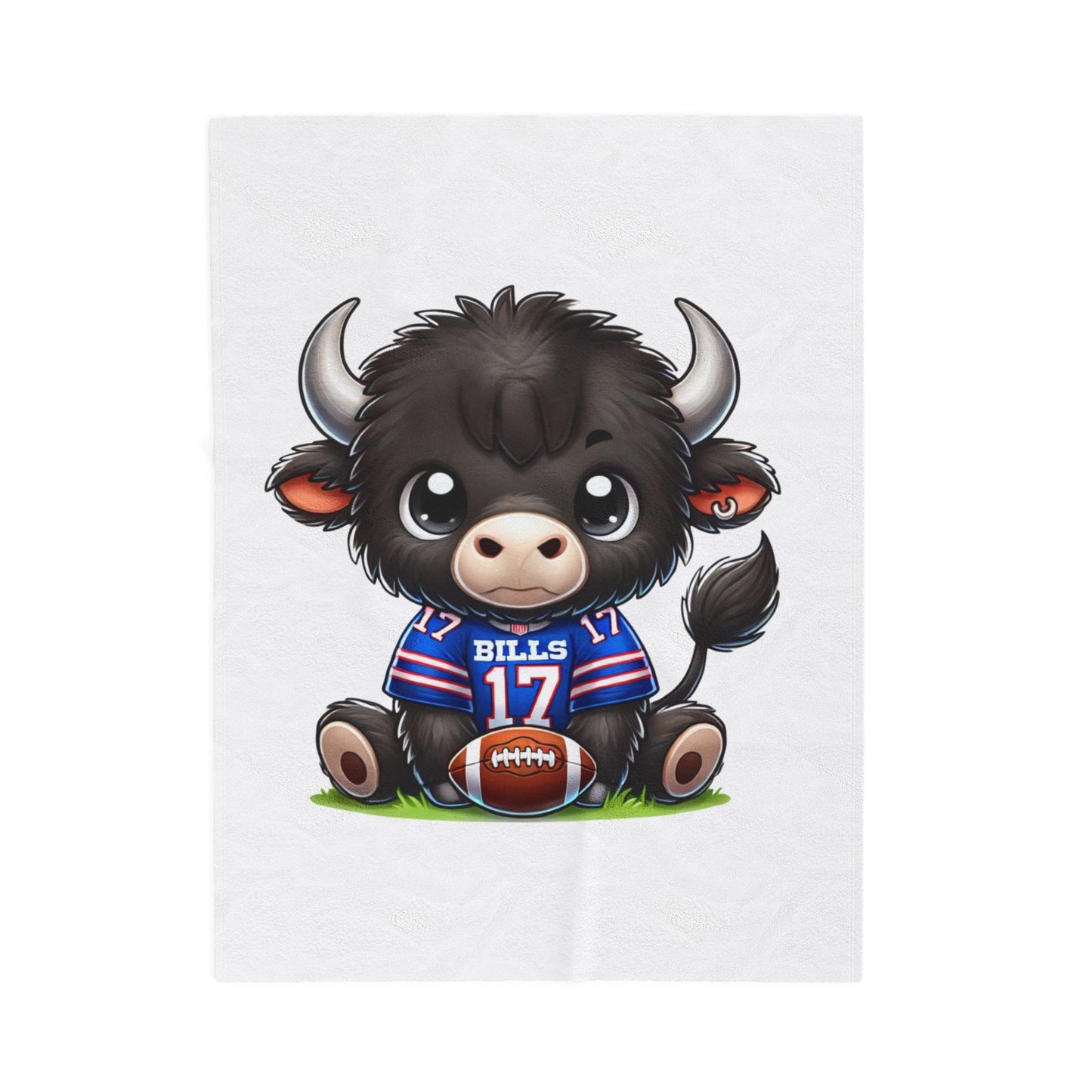 Children’s Buffalo Football Velveteen Blanket – Cozy Comfort for Little Fans Style #1
