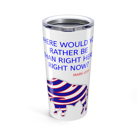 Marv  Levy quote Tumbler 20oz BUFFALO ANIMAL PRINT