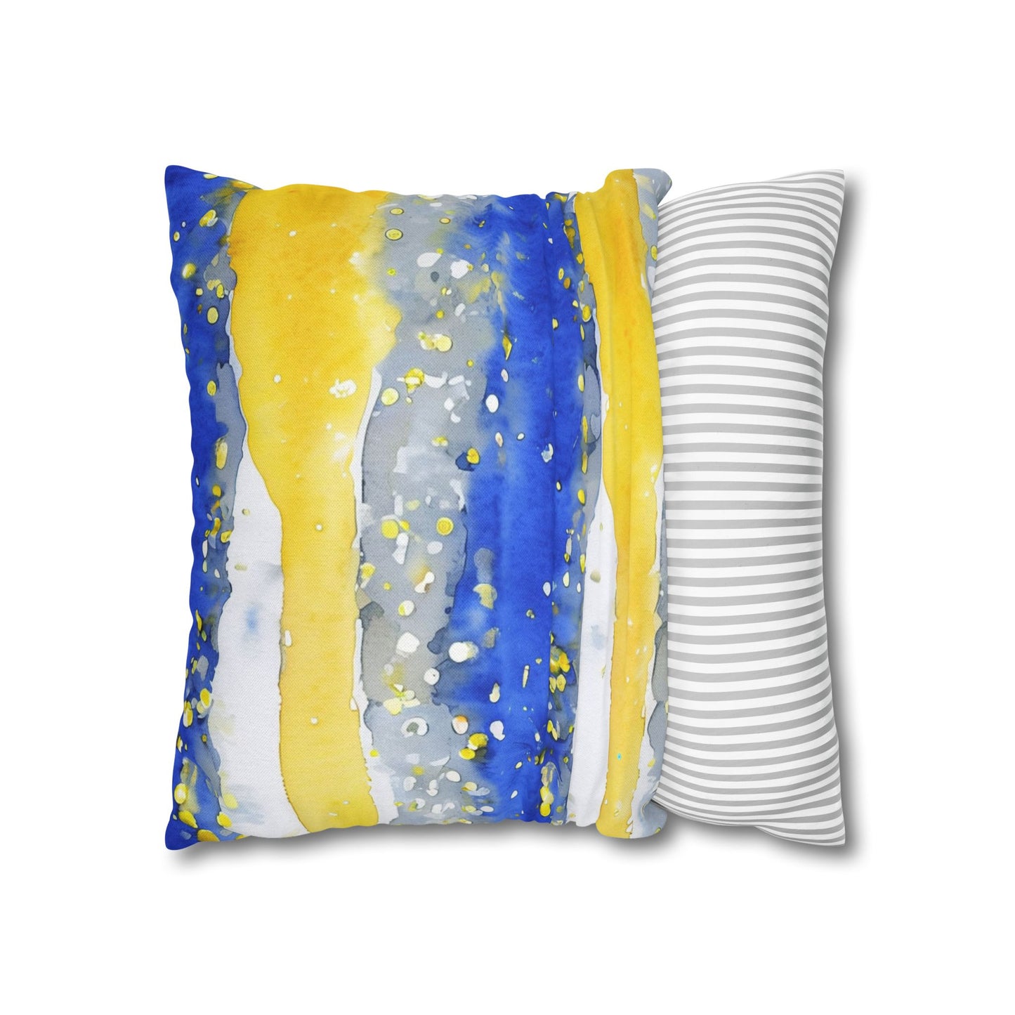 Sabres Stripe Watercolor Spun Polyester Square Pillowcase