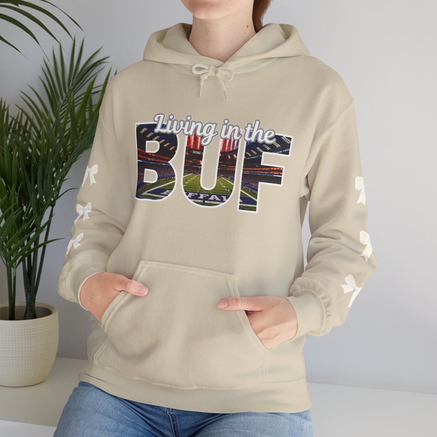 BUF Buffalo Bills Stadium Unisex Heavy Blend™ Hooded Sweatshirt