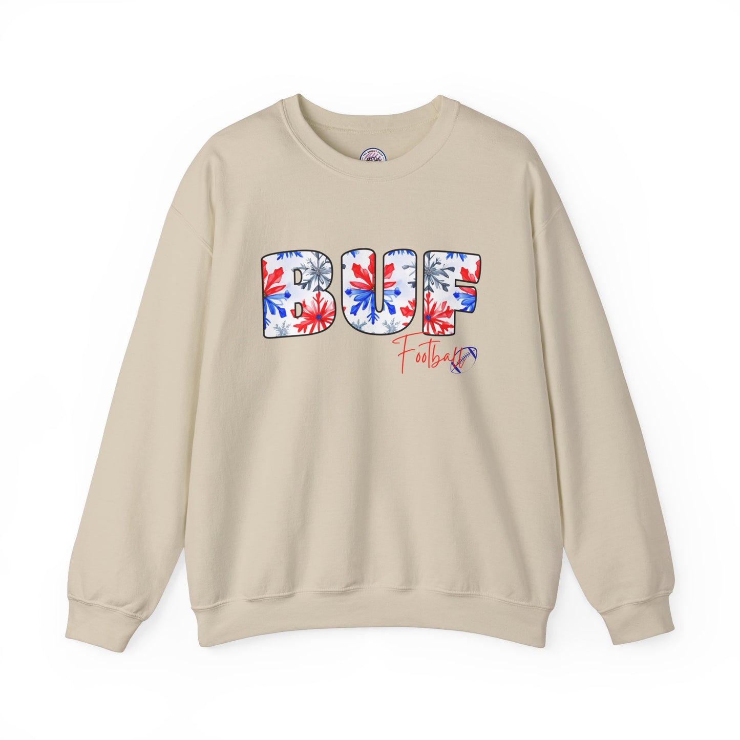 Bills Snowflake BUF Watercolor Unisex Heavy Blend™ Crewneck Sweatshirt