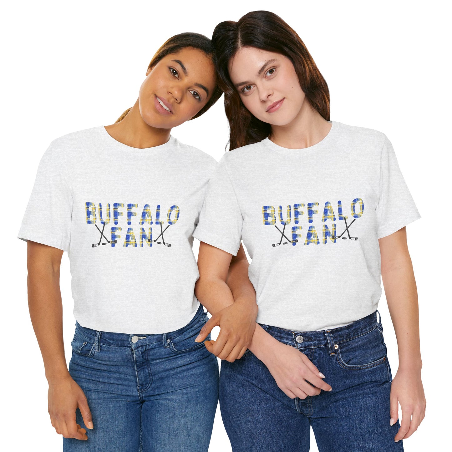 Sabres Watercolor Buffalo Plaid Unisex Short Sleeve Tee