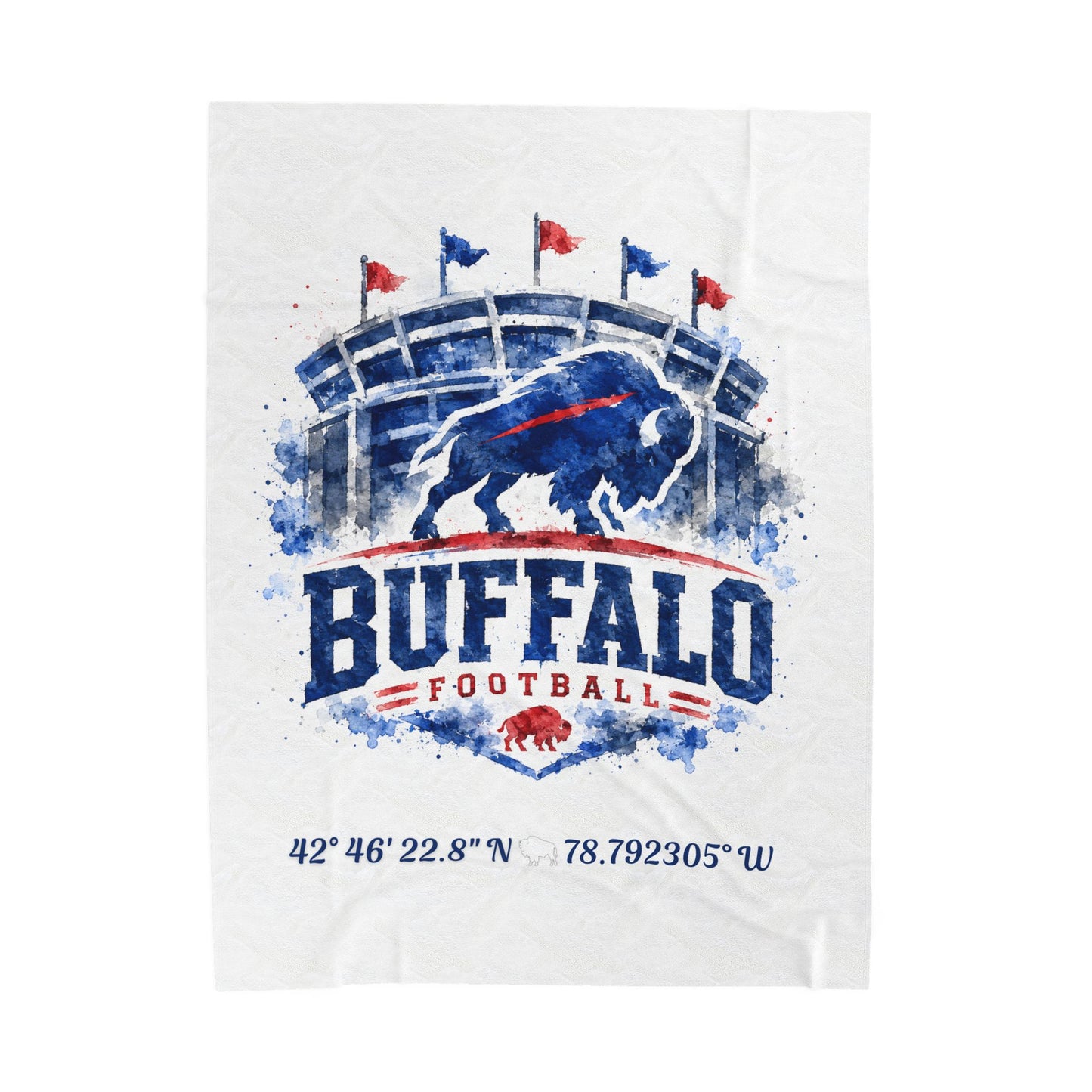 Buffalo Football New Home Coordinates Blanket