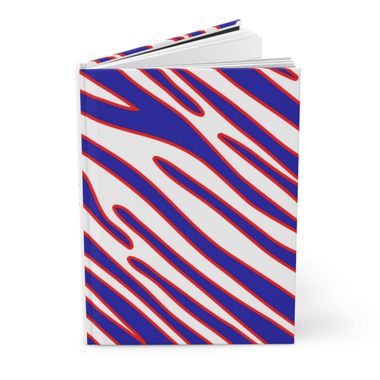 zubaz print BUFFALO 6" x 9" 150 Page (75 sheets) white lined paper Hardcover Journal Paw Print Design