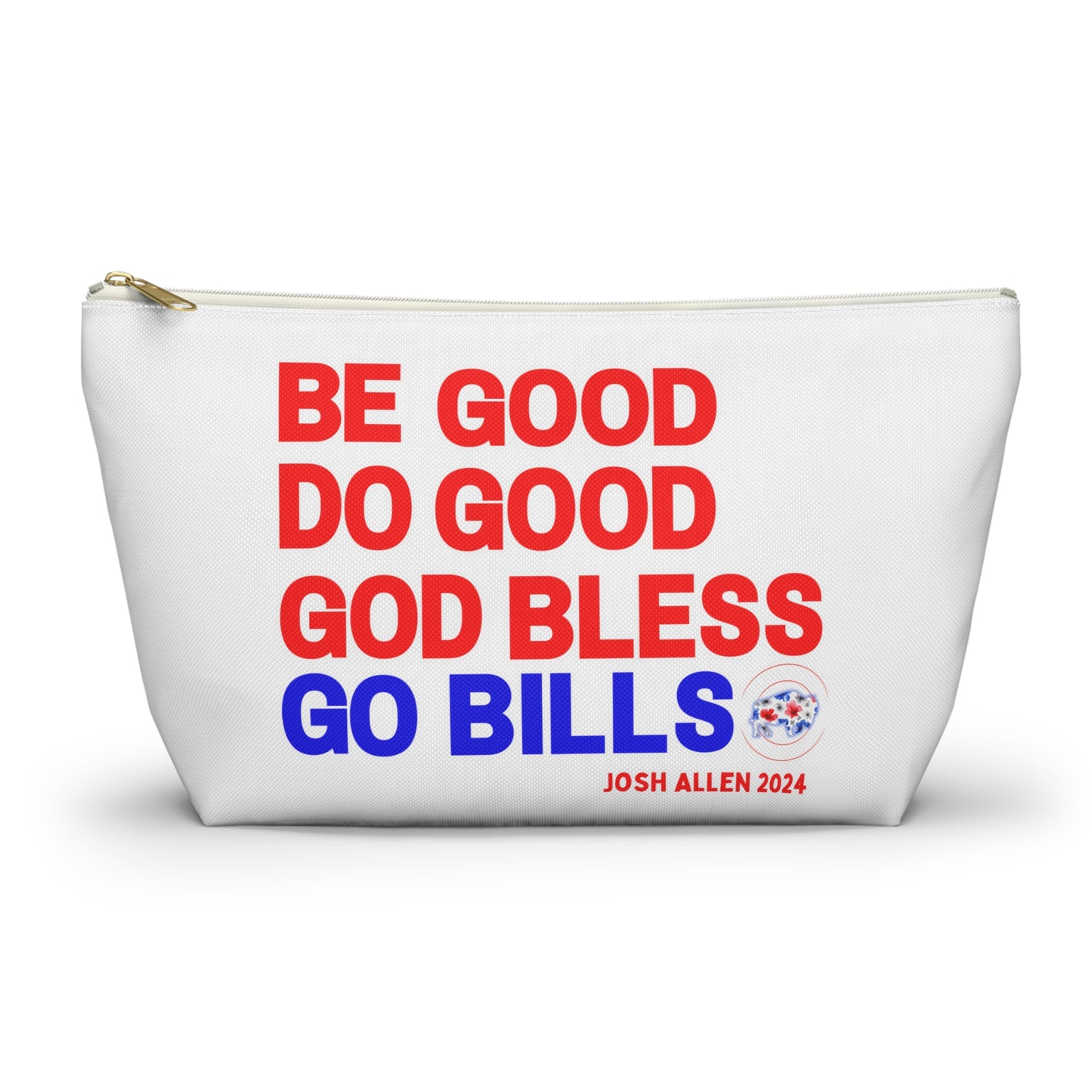 MVP #17 Buffalo Football Retro Accessory Pouch w T-bottom ~ White