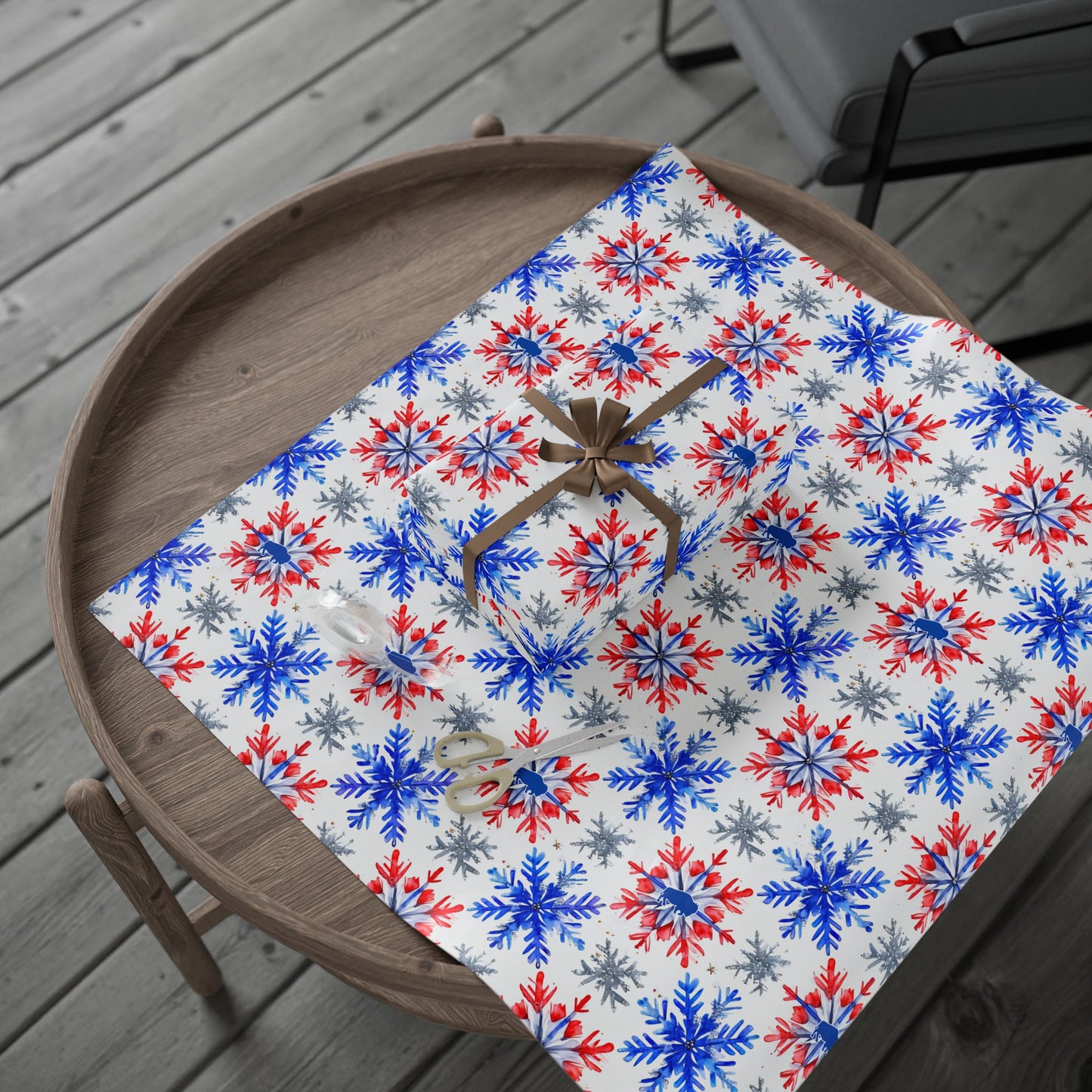 Bills Snowflake Wrapping Papers