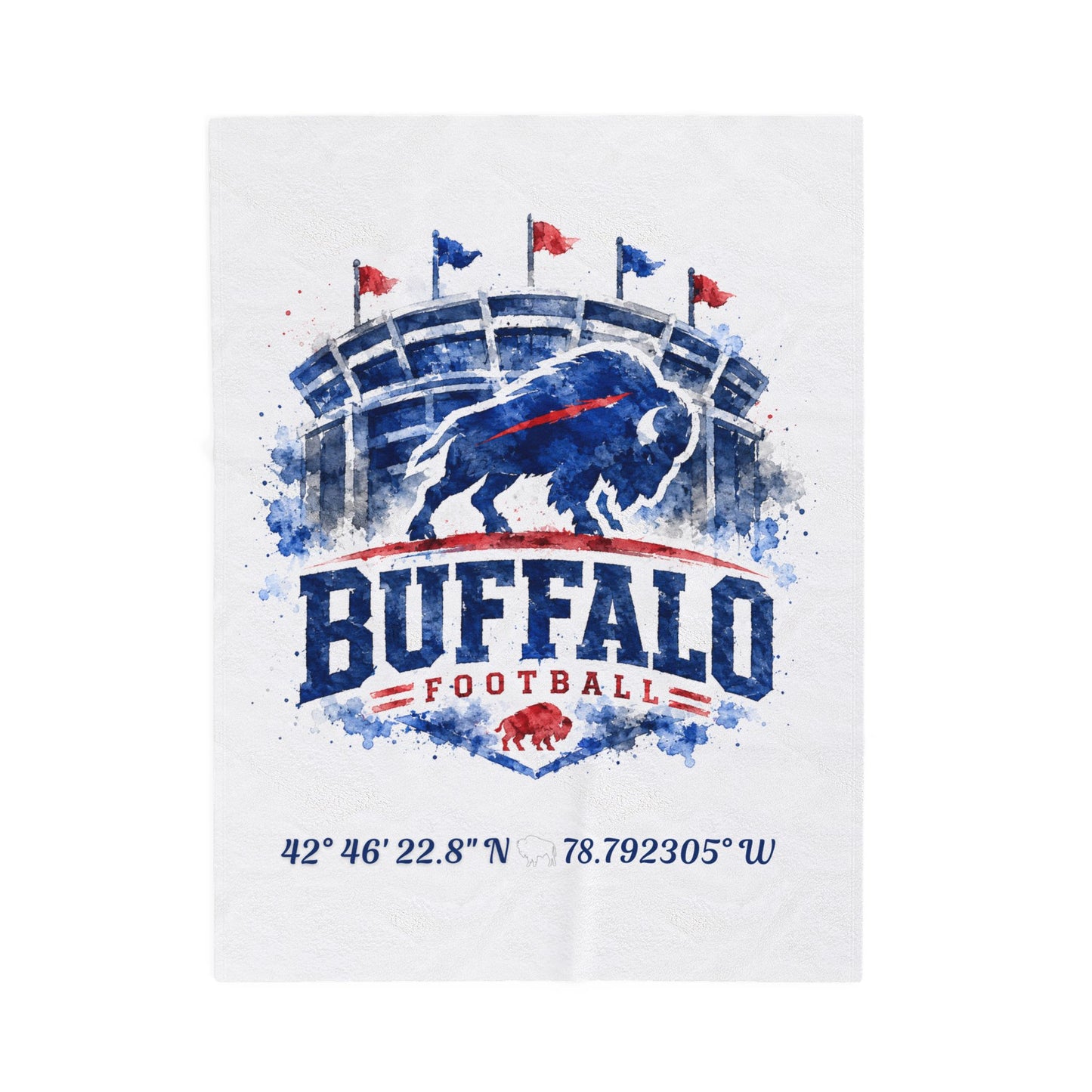 Buffalo Football New Home Coordinates Blanket