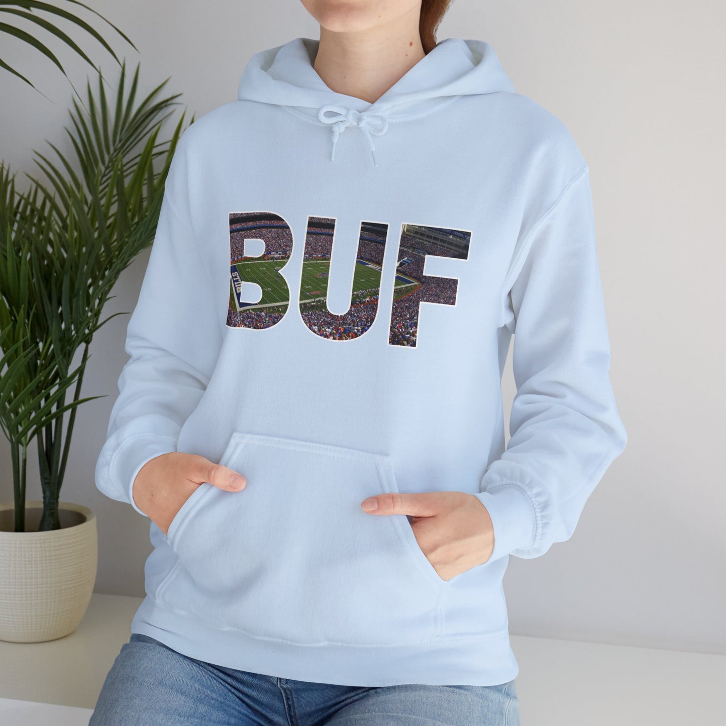 BUF Buffalo Bills Stadium Unisex Heavy Blend™ Hooded Sweatshirt