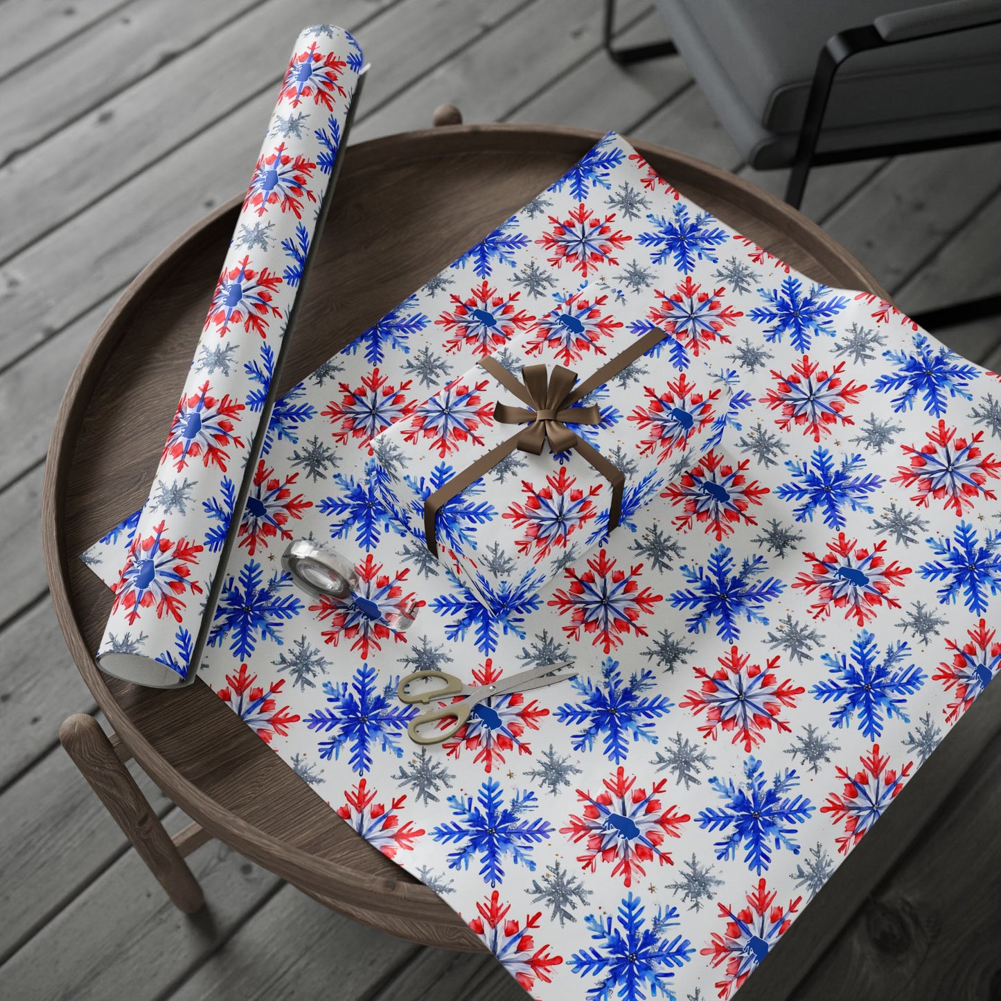 Bills Snowflake Wrapping Papers