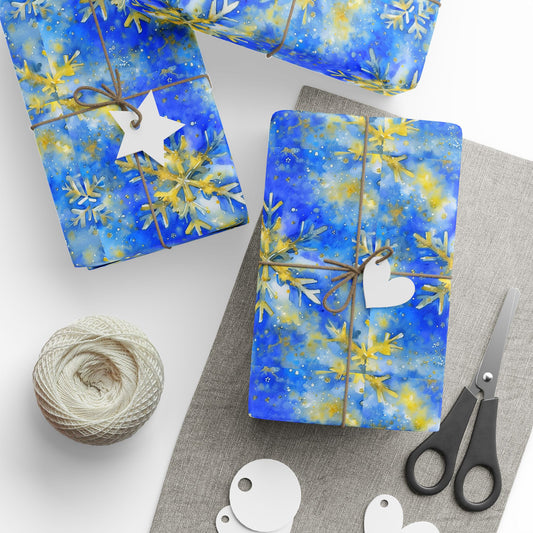 Buffalo Sabres Snowflake Wrapping Paper