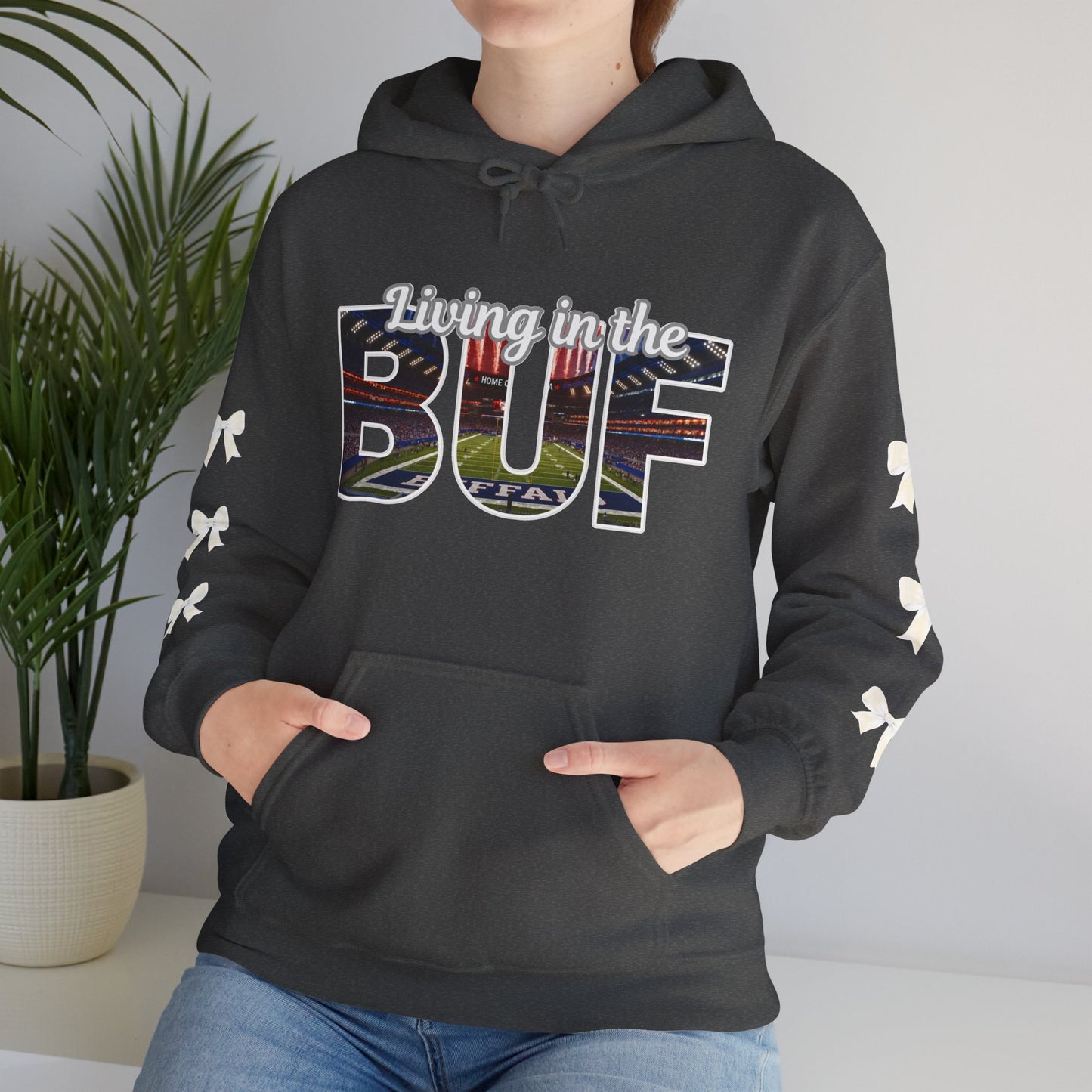 BUF Buffalo Bills Stadium Unisex Heavy Blend™ Hooded Sweatshirt