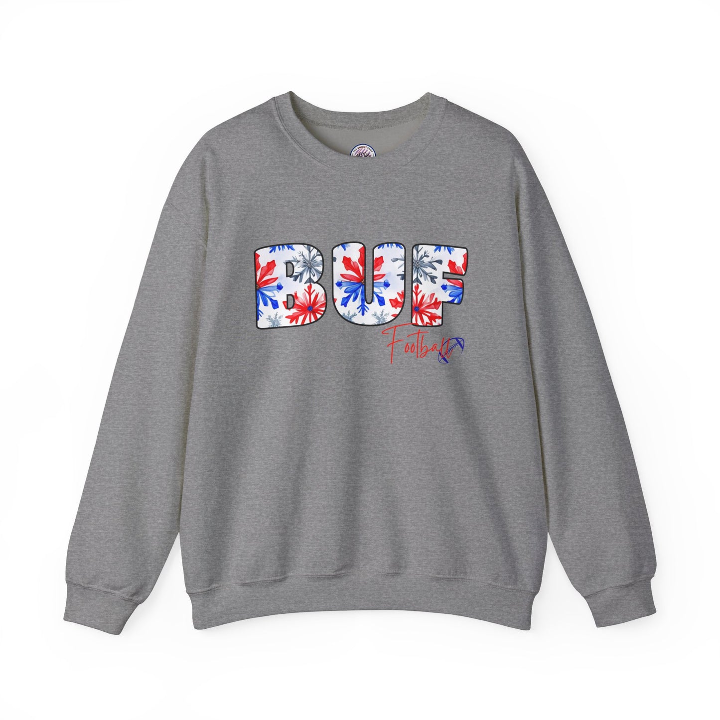 Bills Snowflake BUF Watercolor Unisex Heavy Blend™ Crewneck Sweatshirt