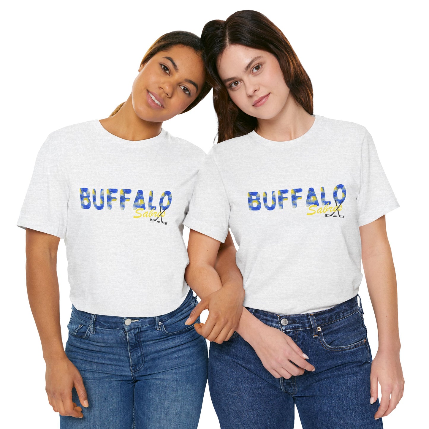 Sabres Watercolor Buffalo Unisex Short Sleeve Tee