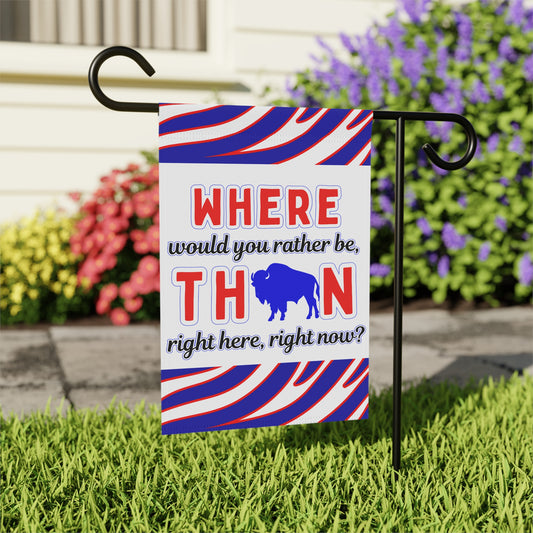 Where Would You Rather Be Animal Striped Garden Flags