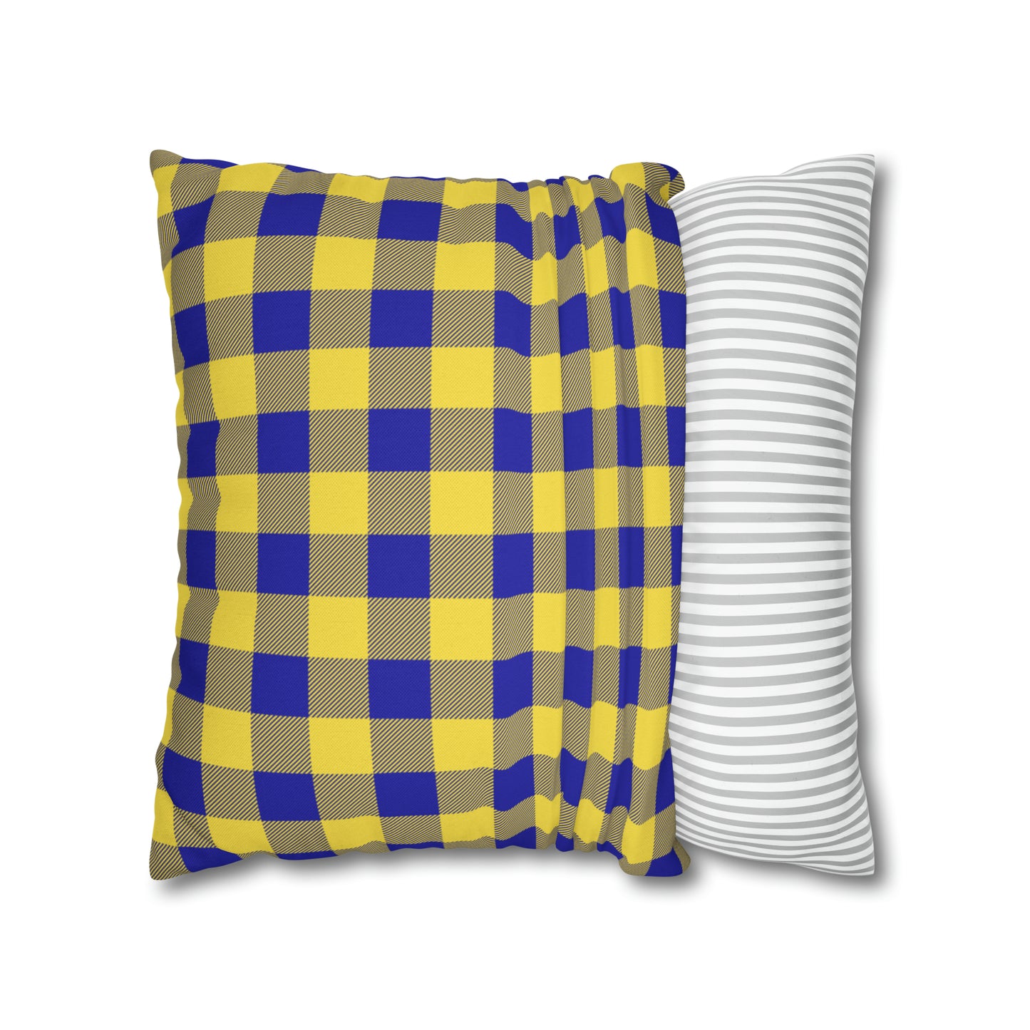 Sabres Buffalo Plaid Spun Polyester Square Pillow Case