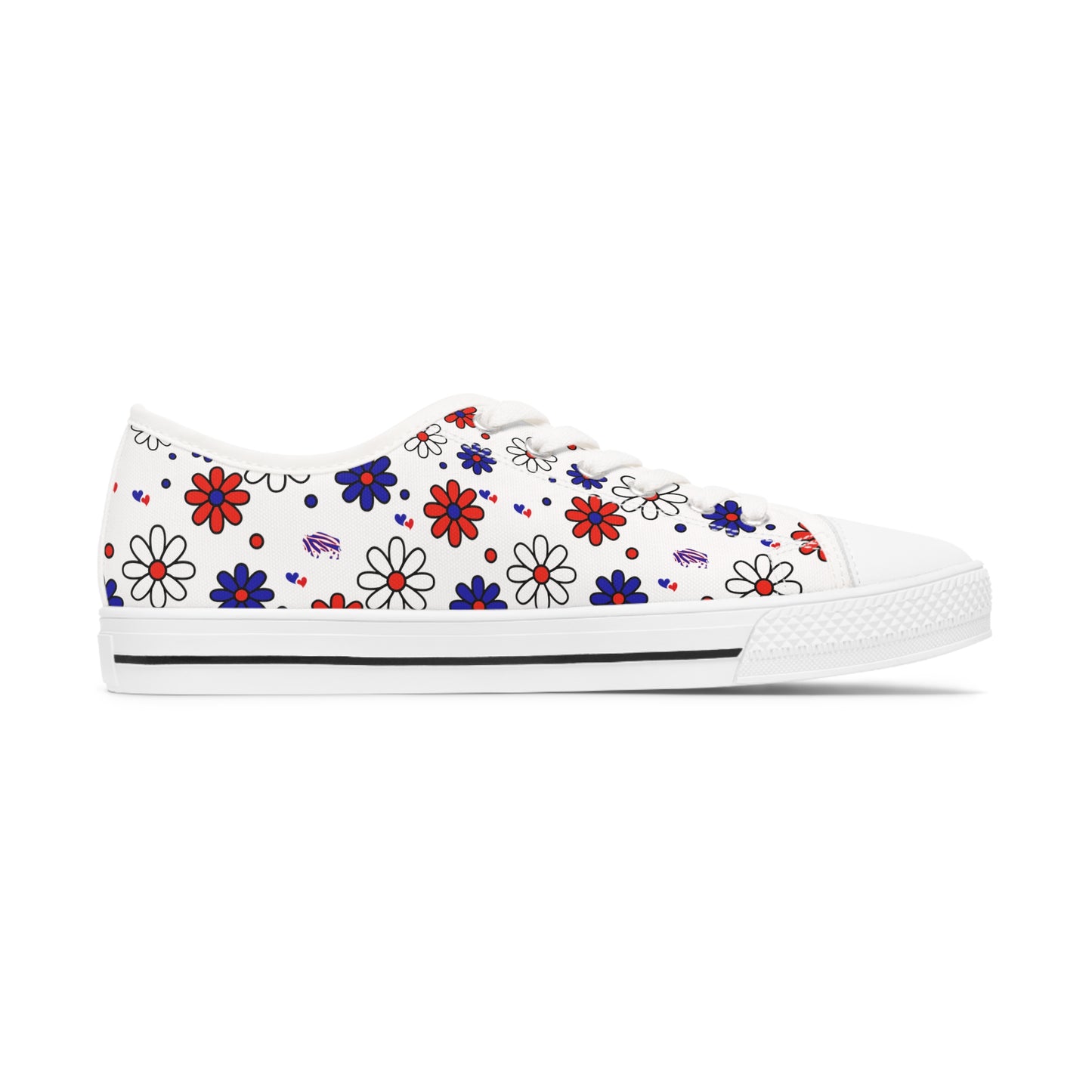 Buffalo Bills Flower Power Women's Low Top Sneakers