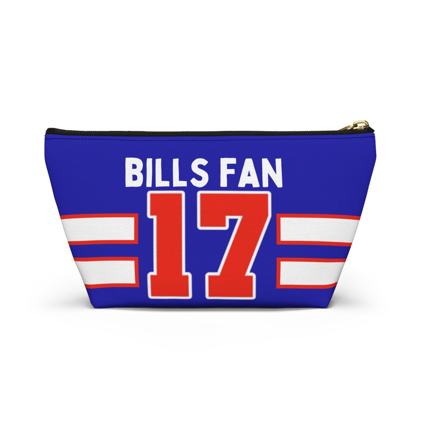 #17 Buffalo Bills Retro Accessory Pouch w T-bottom