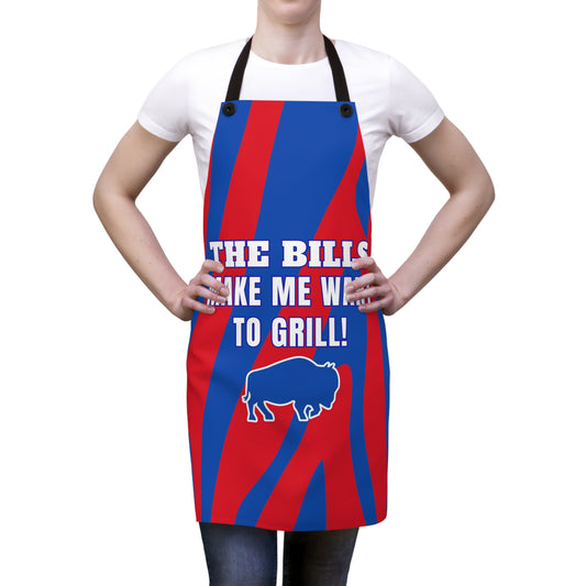 The Bills Make Me Want to Grill Apron