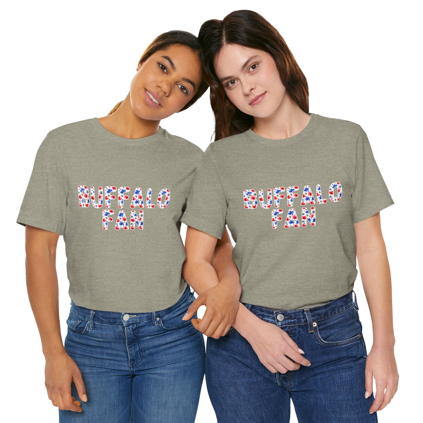 Floral Watercolor Buffalo Fan Unisex Short Sleeve Tee